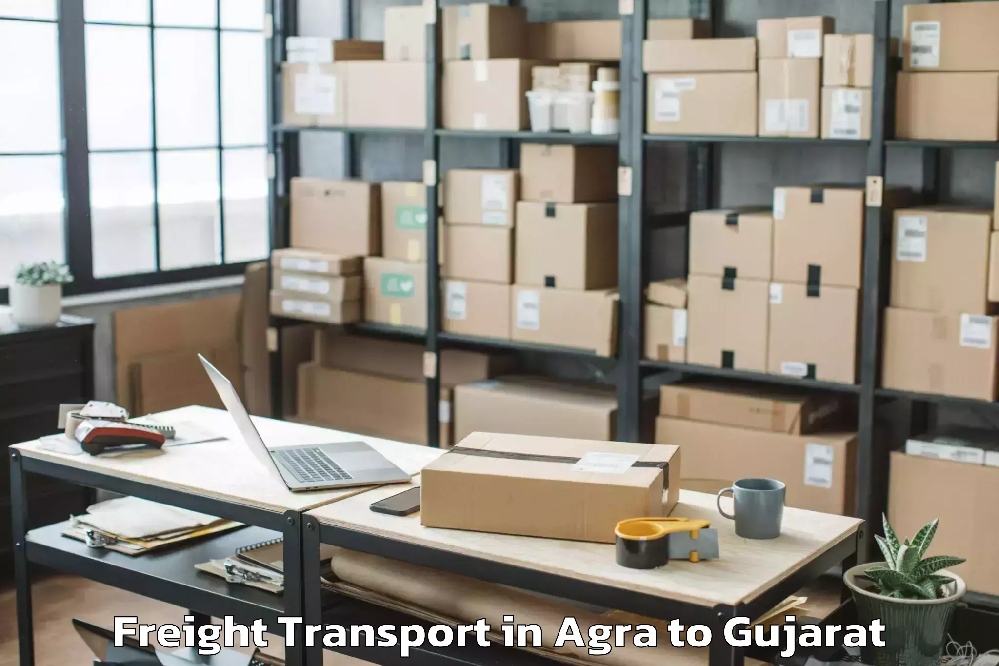 Discover Agra to Modasa Freight Transport